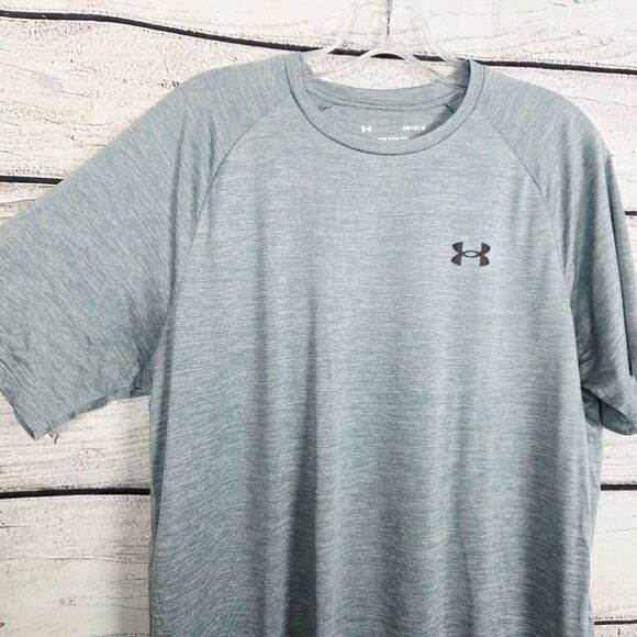 Under Armour Tech Tee Gray Short Sleeve Performance Shirt M - Picture 2 of 7
